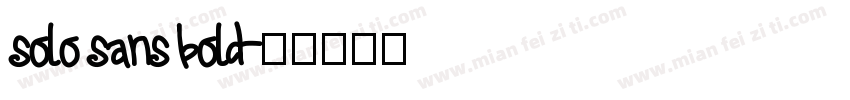 solo sans bold字体转换
